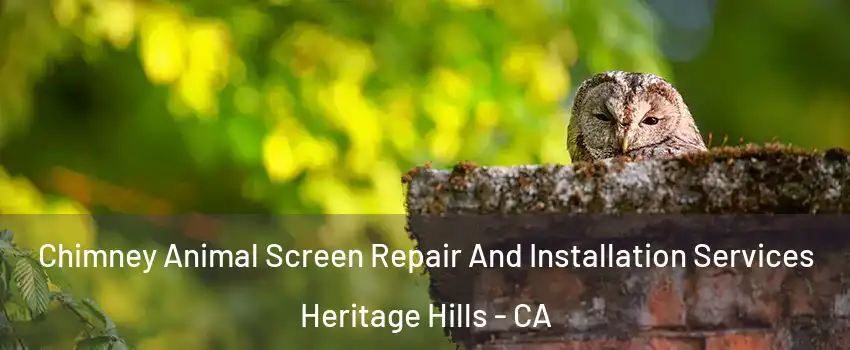 Chimney Animal Screen Repair And Installation Services Heritage Hills - CA