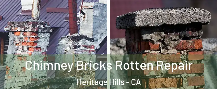 Chimney Bricks Rotten Repair Heritage Hills - CA