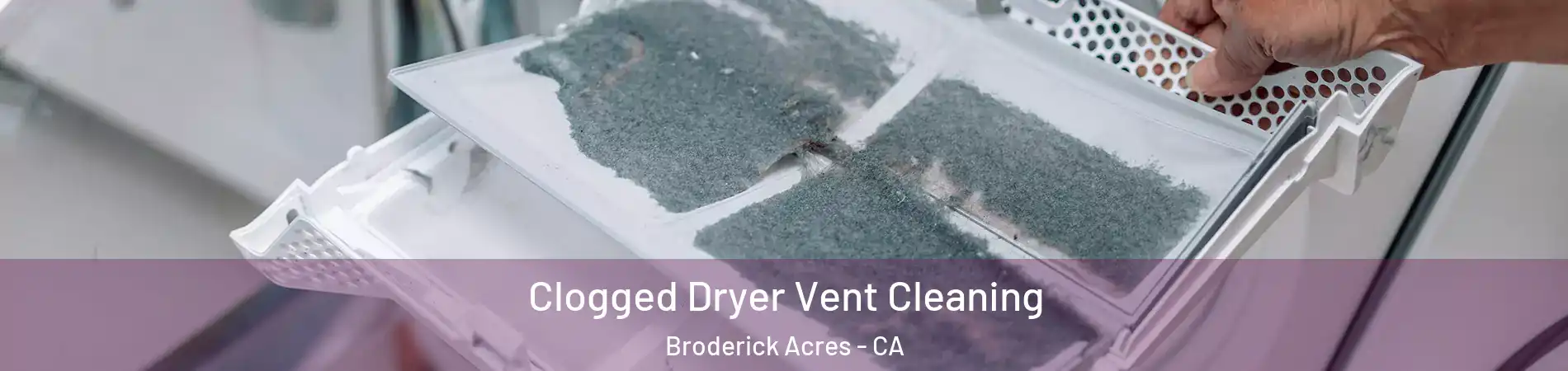 Clogged Dryer Vent Cleaning Broderick Acres - CA