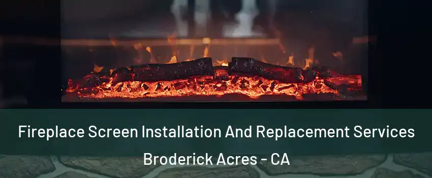 Fireplace Screen Installation And Replacement Services Broderick Acres - CA