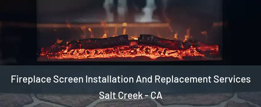 Fireplace Screen Installation And Replacement Services Salt Creek - CA