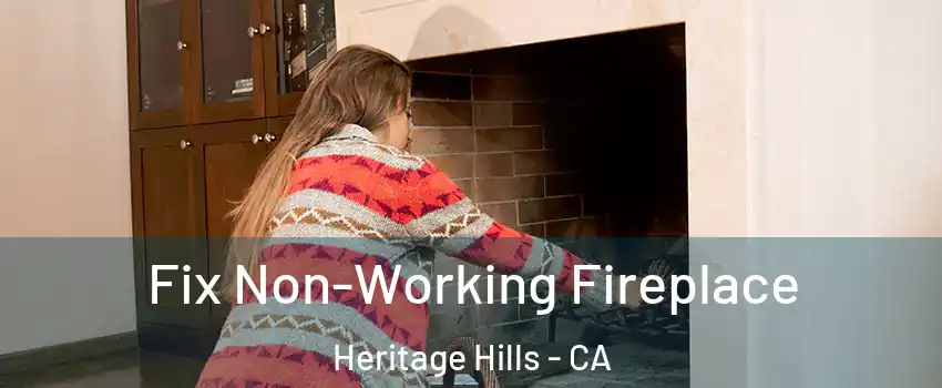 Fix Non-Working Fireplace Heritage Hills - CA