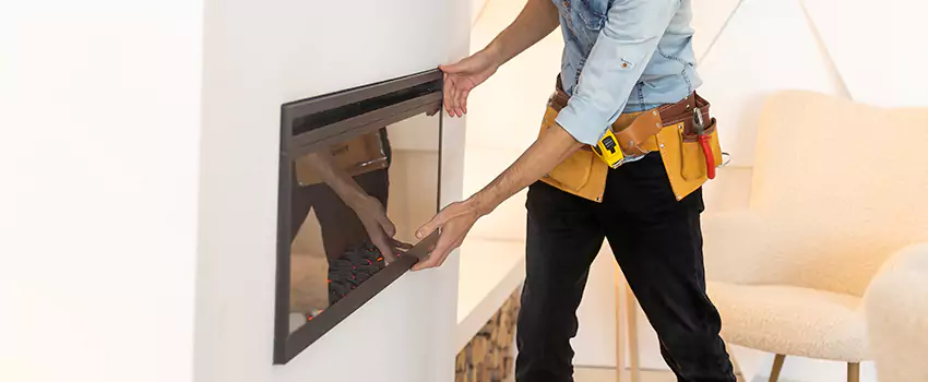 Metal Fireplace Installation in Hillsborough, California