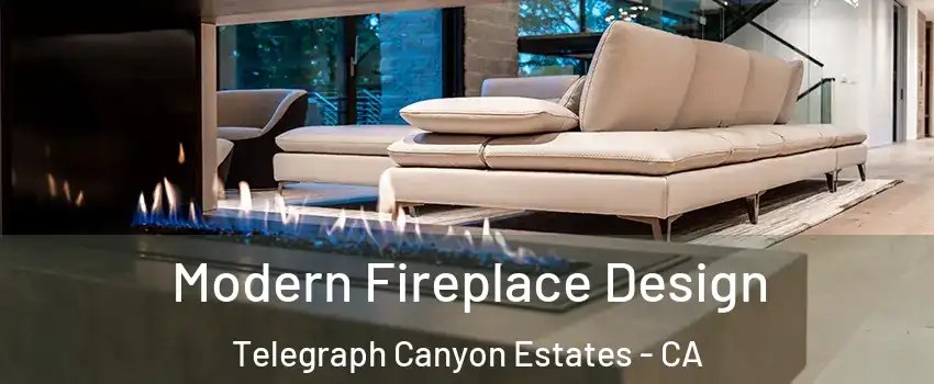 Modern Fireplace Design Telegraph Canyon Estates - CA