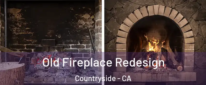 Old Fireplace Redesign Countryside - CA